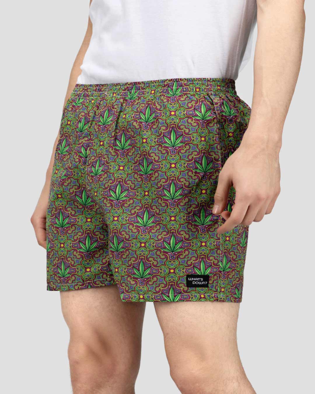 Shop | The 420 Boxer Shorts | Green Hemp Boxers-Back