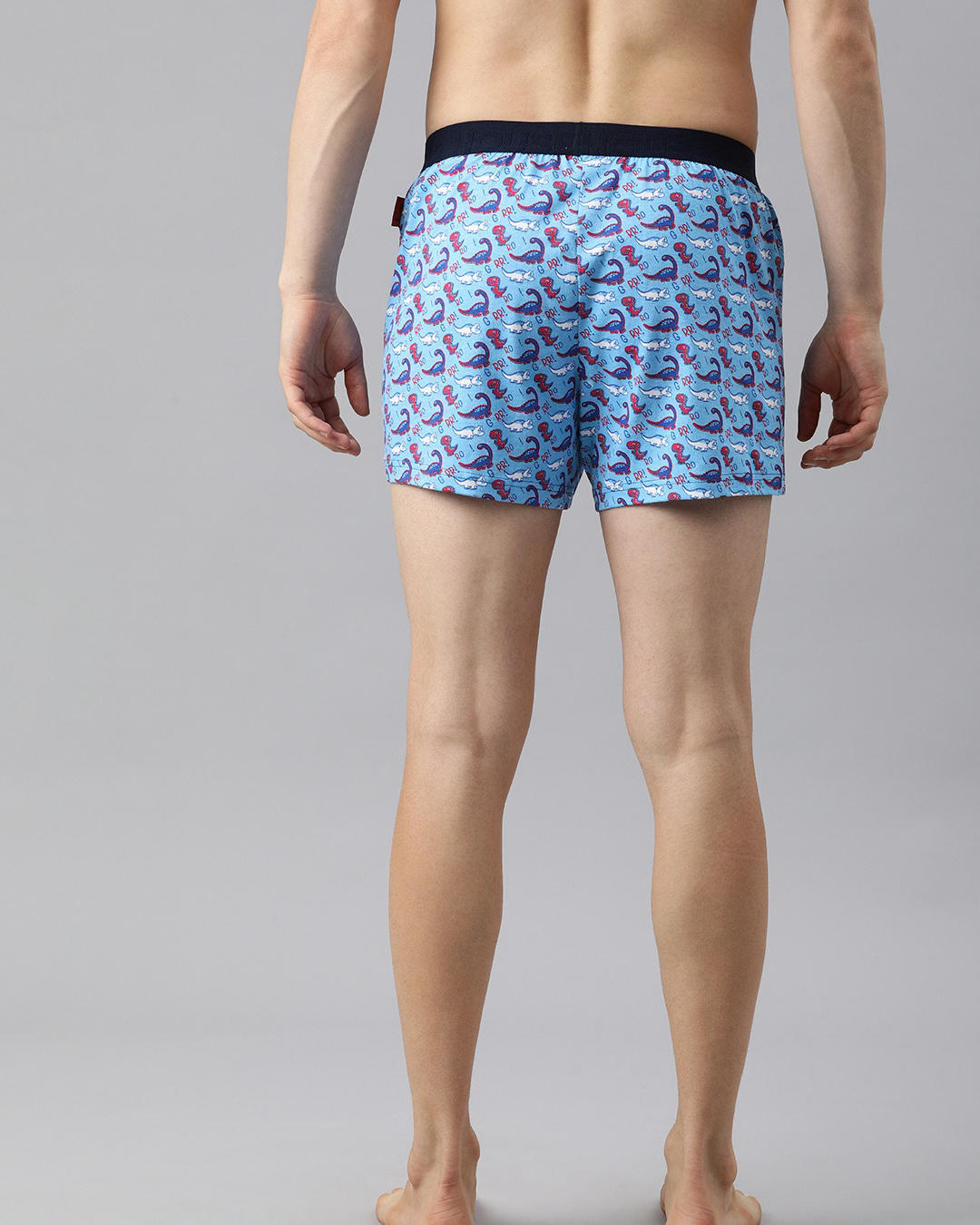 Shop Pack of 2 Men's Printed Knitted Boxers-Back