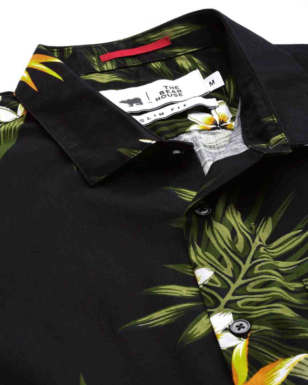 Shop Men's Black Printed Floral Shirt-Back
