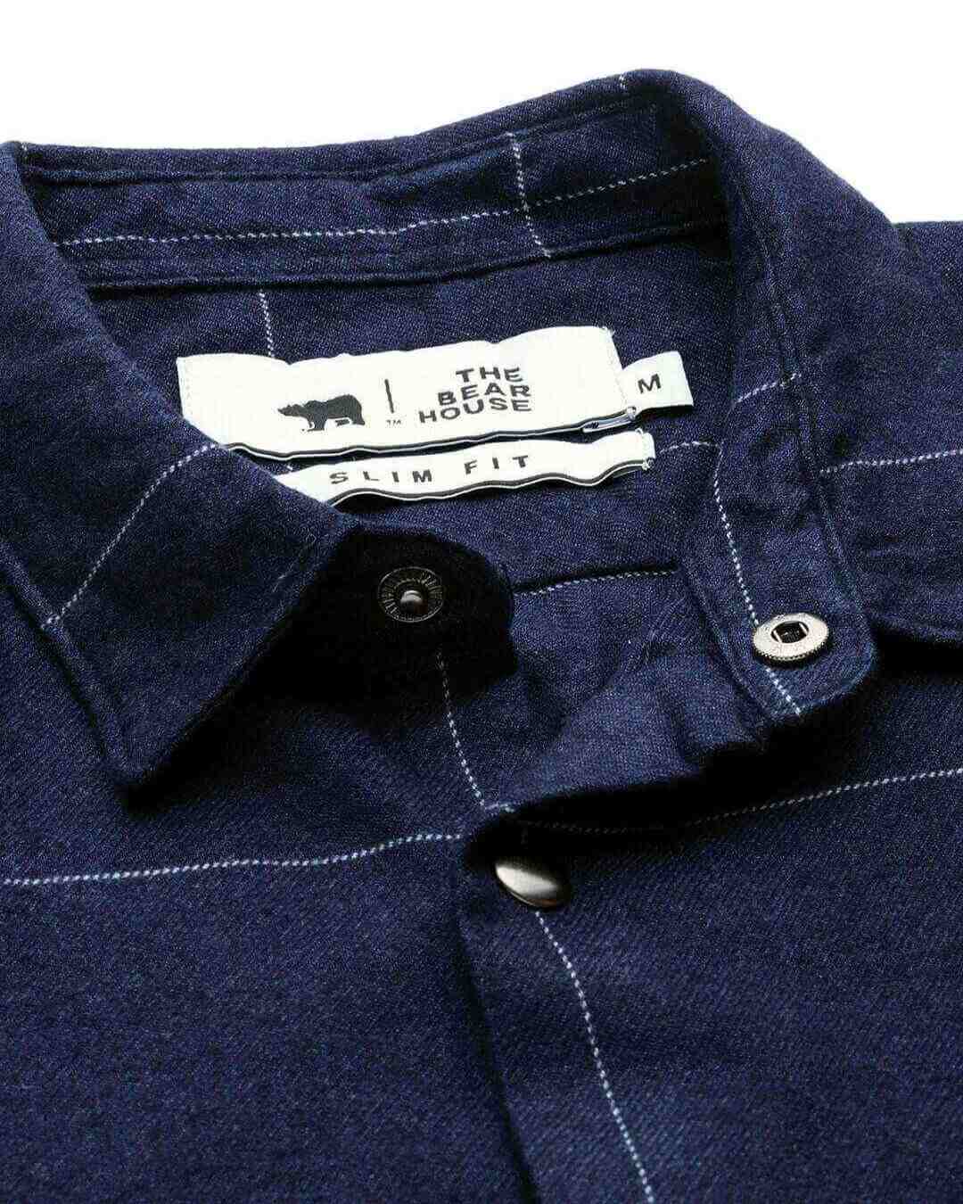 Shop Men's Blue Checkered Casual Shirt-Back