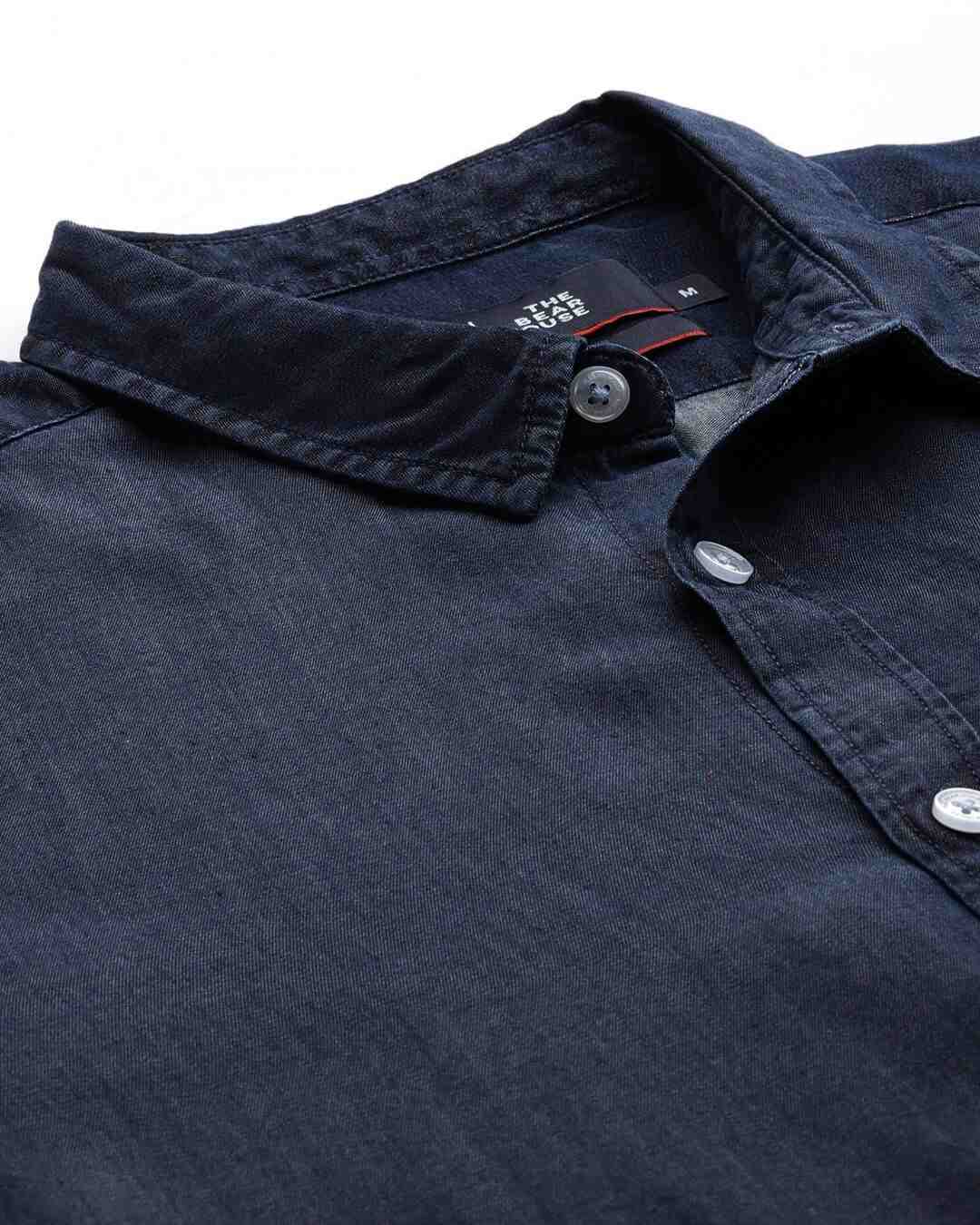 Shop Men's Blue Core Denim Shirt-Back