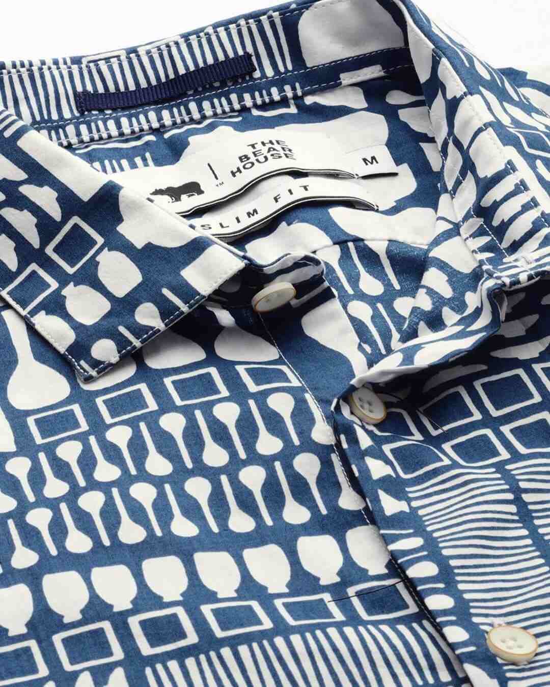 Shop Men's Short Sleeves Printed Shirt-Back