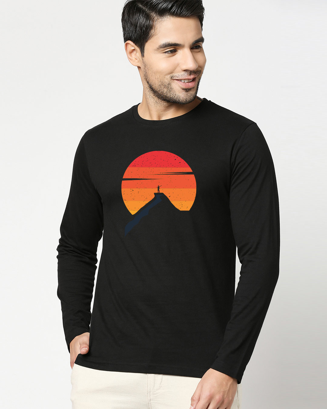 Shop The Best View Full Sleeve T-Shirt Black-Back