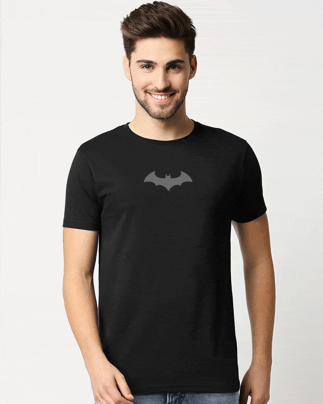 Buy The Chibi Bat Printed T-Shirt for Men black Online at Bewakoof