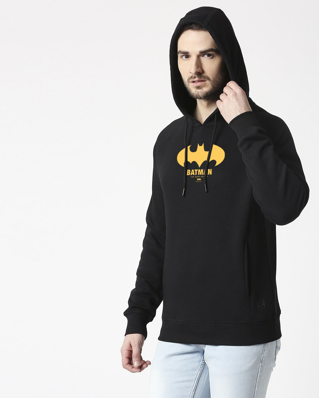 Shop The Dark Knight 2.0 Stylised Panel Hoodie Sweatshirt (BML)-Back