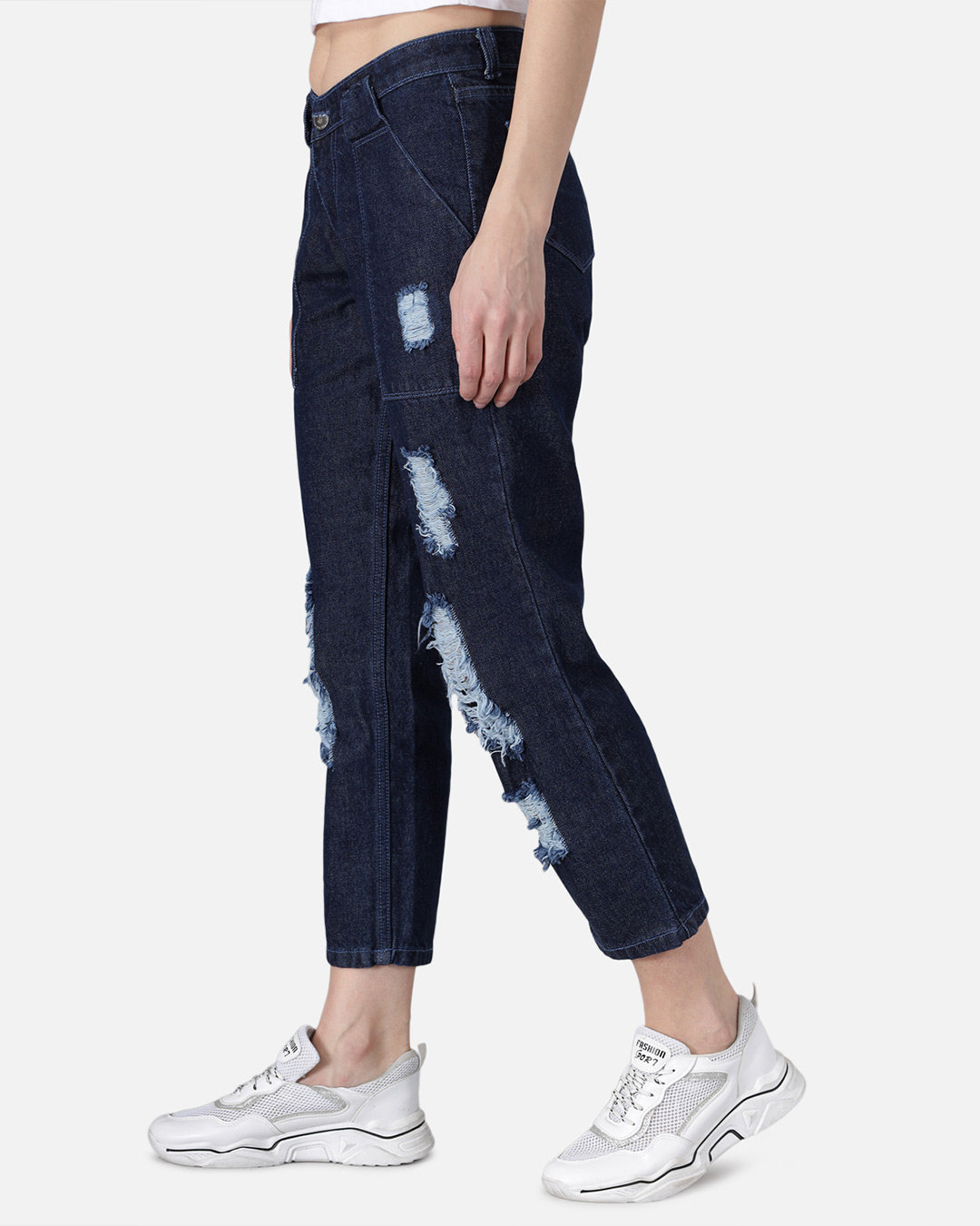 Shop Women's Blue Dark Wash Jeans-Back