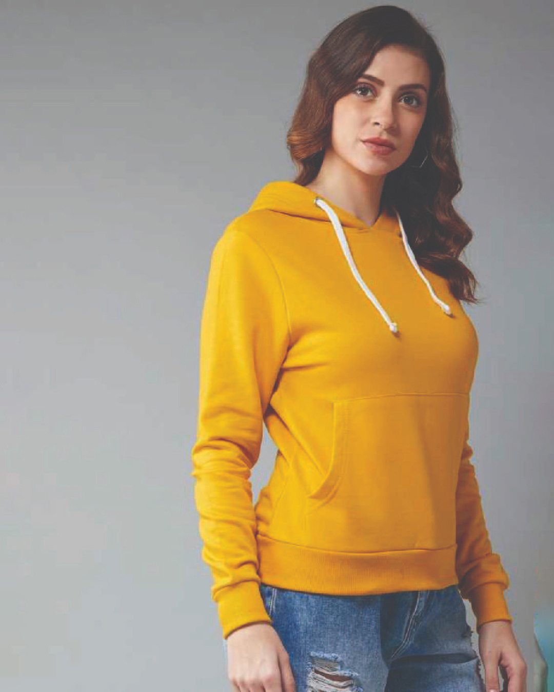 Shop Women's Yellow Game Strong Hoodie-Back