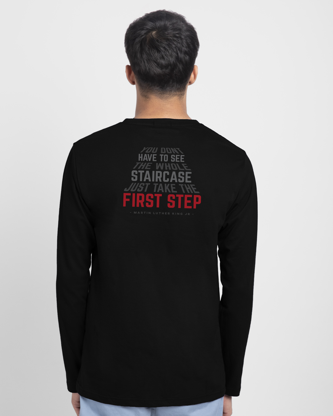 Shop The First Step  Full Sleeve T-Shirt Black-Back