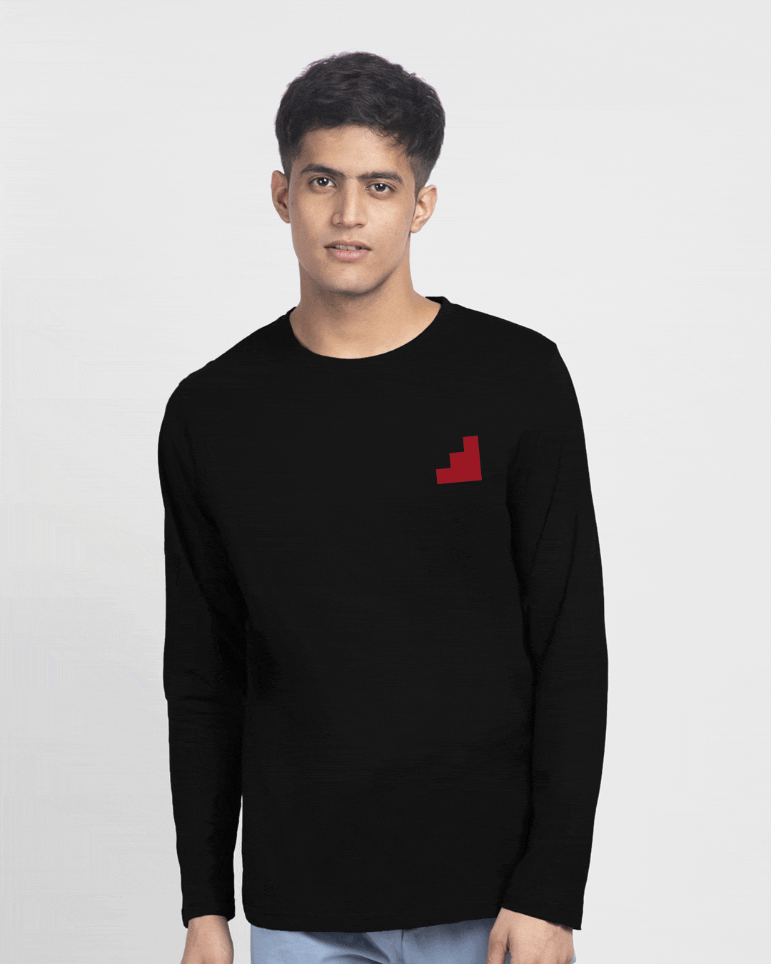 

The First Step Full Sleeve T-Shirt Black Men' Printed Full Sleeve T-Shirt Bewakoof.com