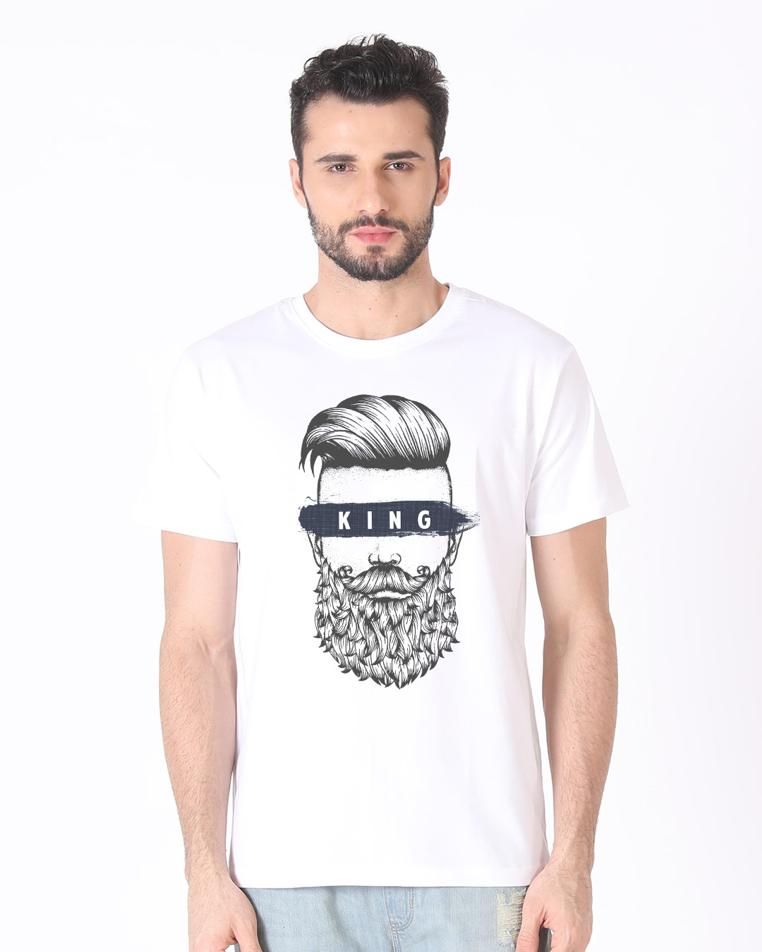 Shop The King Of Beards Half Sleeve T-Shirt-Back