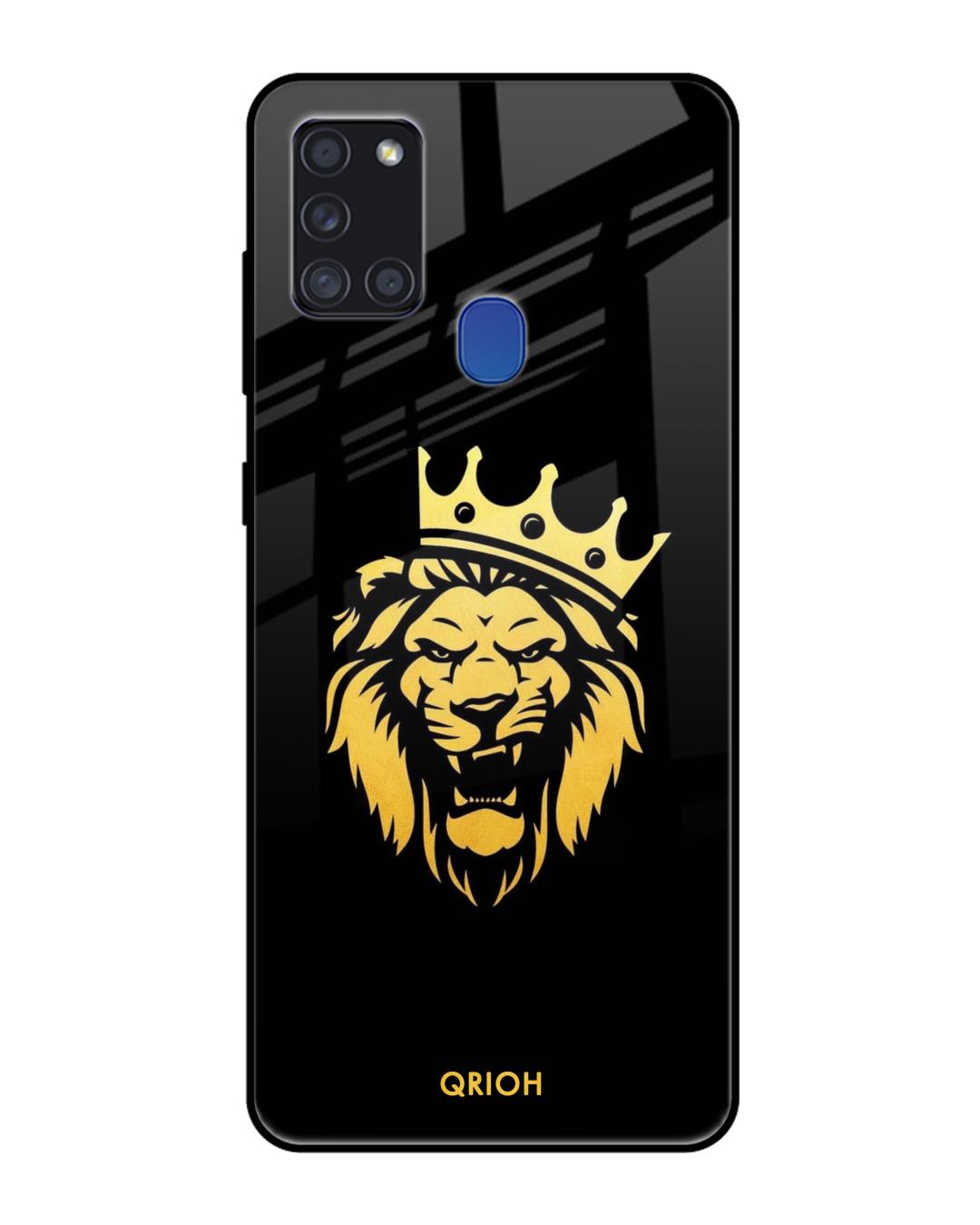 Shop The King Printed Premium Glass Cover For Samsung Galaxy A21s(Impact Resistant, Matte Finish)-Back