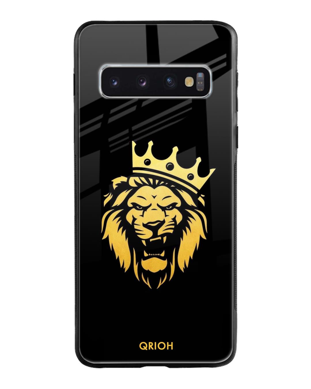 Shop The King Printed Premium Glass Cover For Samsung Galaxy S10(Impact Resistant, Matte Finish)-Back