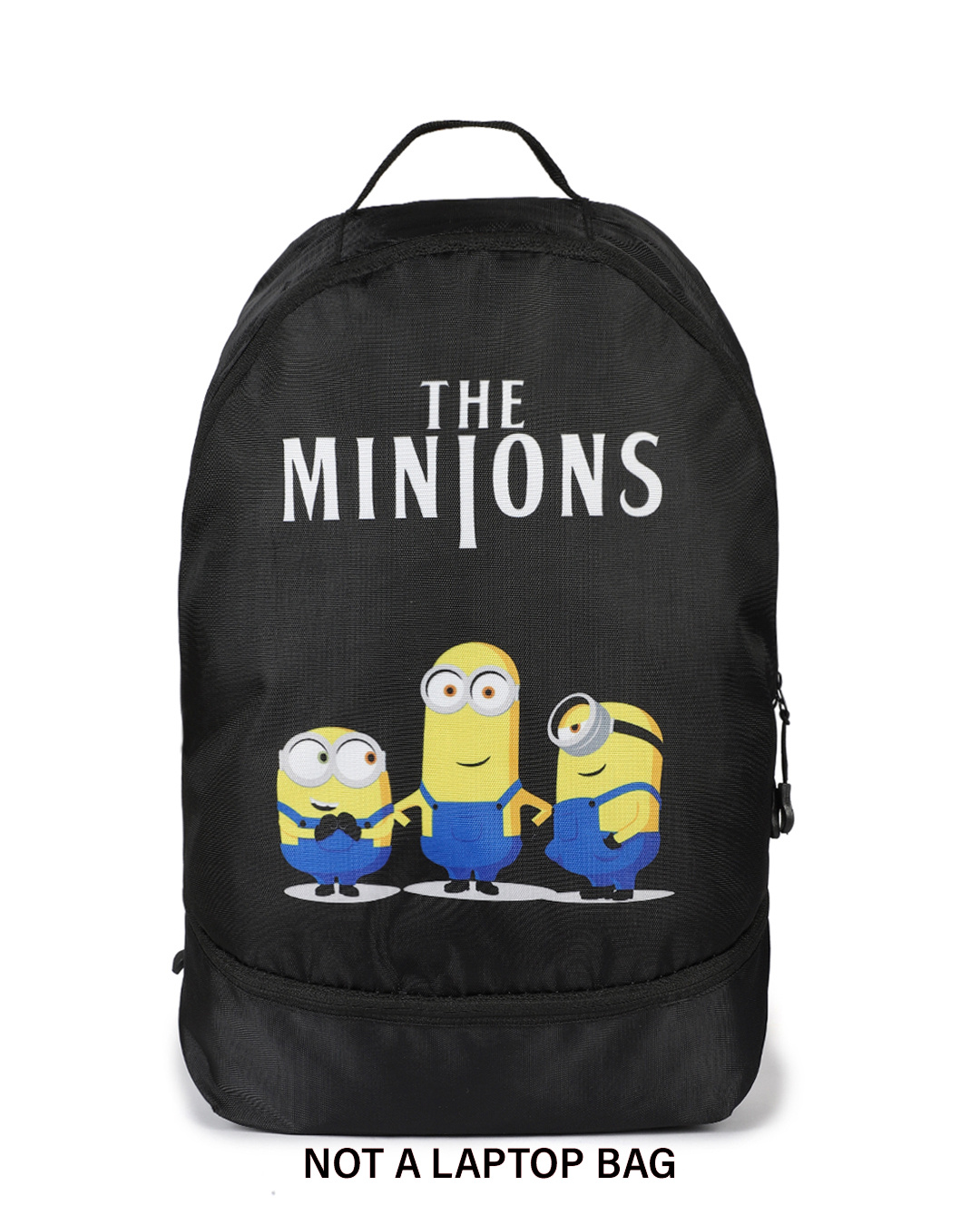 Shop Unisex Black The Minions Small Backpack-Back