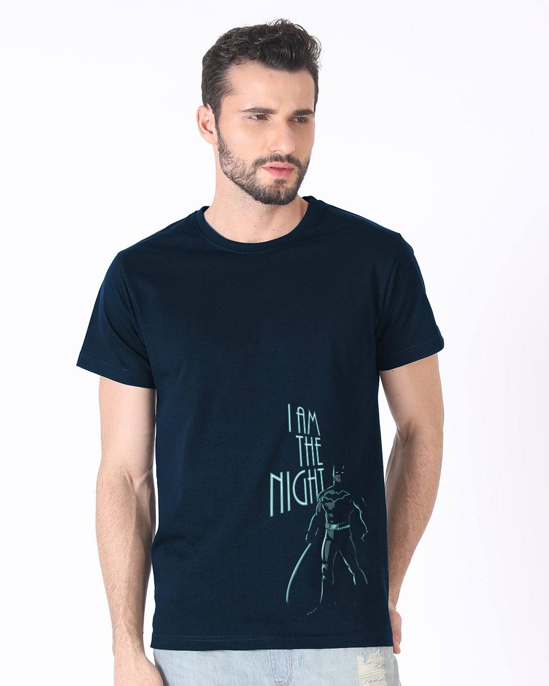 Shop The Night Batman Half Sleeve T-Shirt (BML)-Back