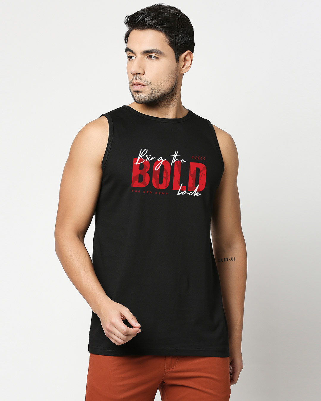 Shop The Red Army Vest Black-Back