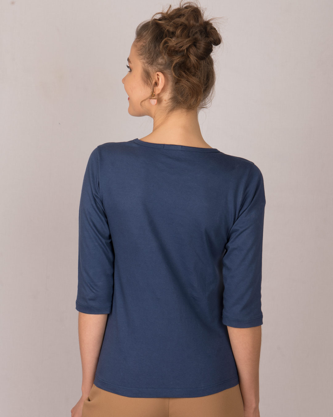 Shop The Snuggle Is Real Round Neck 3/4th Sleeve T-Shirt (TWL)-Back