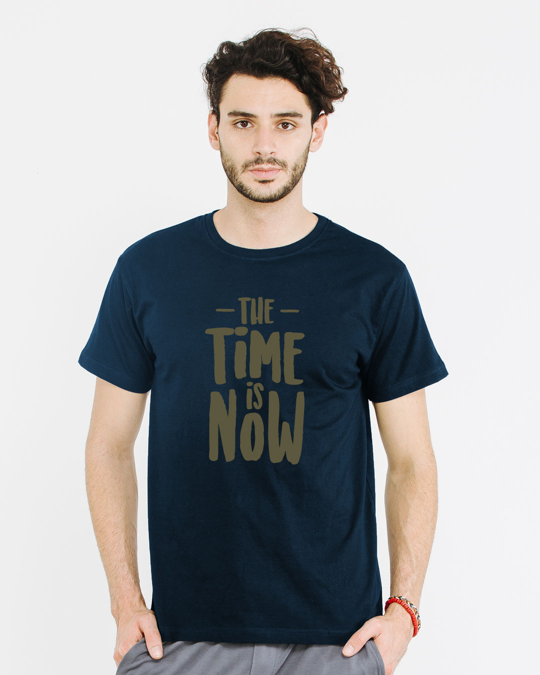 Shop The Time Is Now Half Sleeve T-Shirt-Back