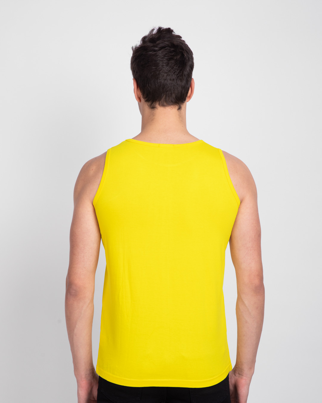 Shop Men's Yellow The Traveller Graphic Printed Vest-Back