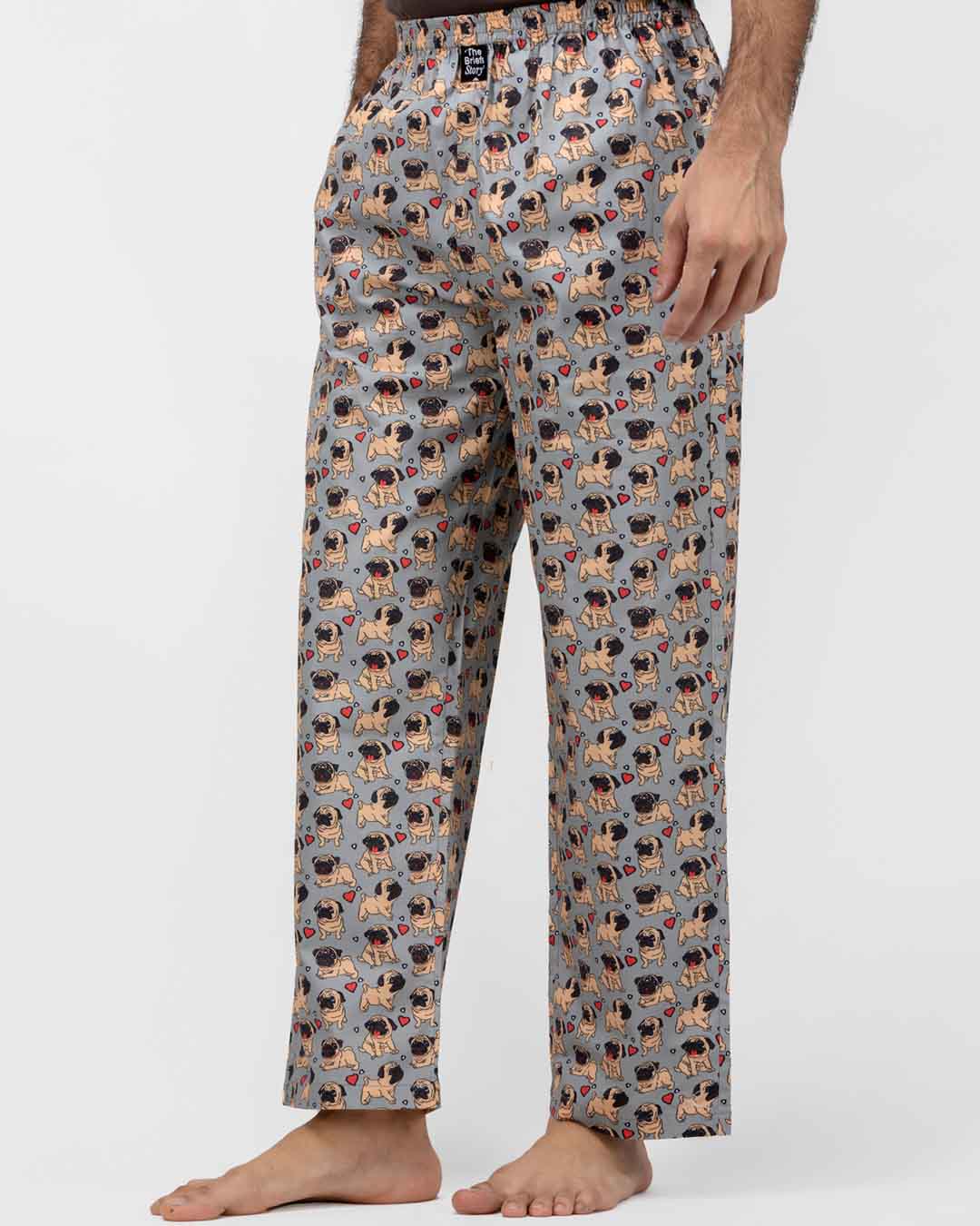 Shop Thebriefstory Pug Print Pyjamas-Back