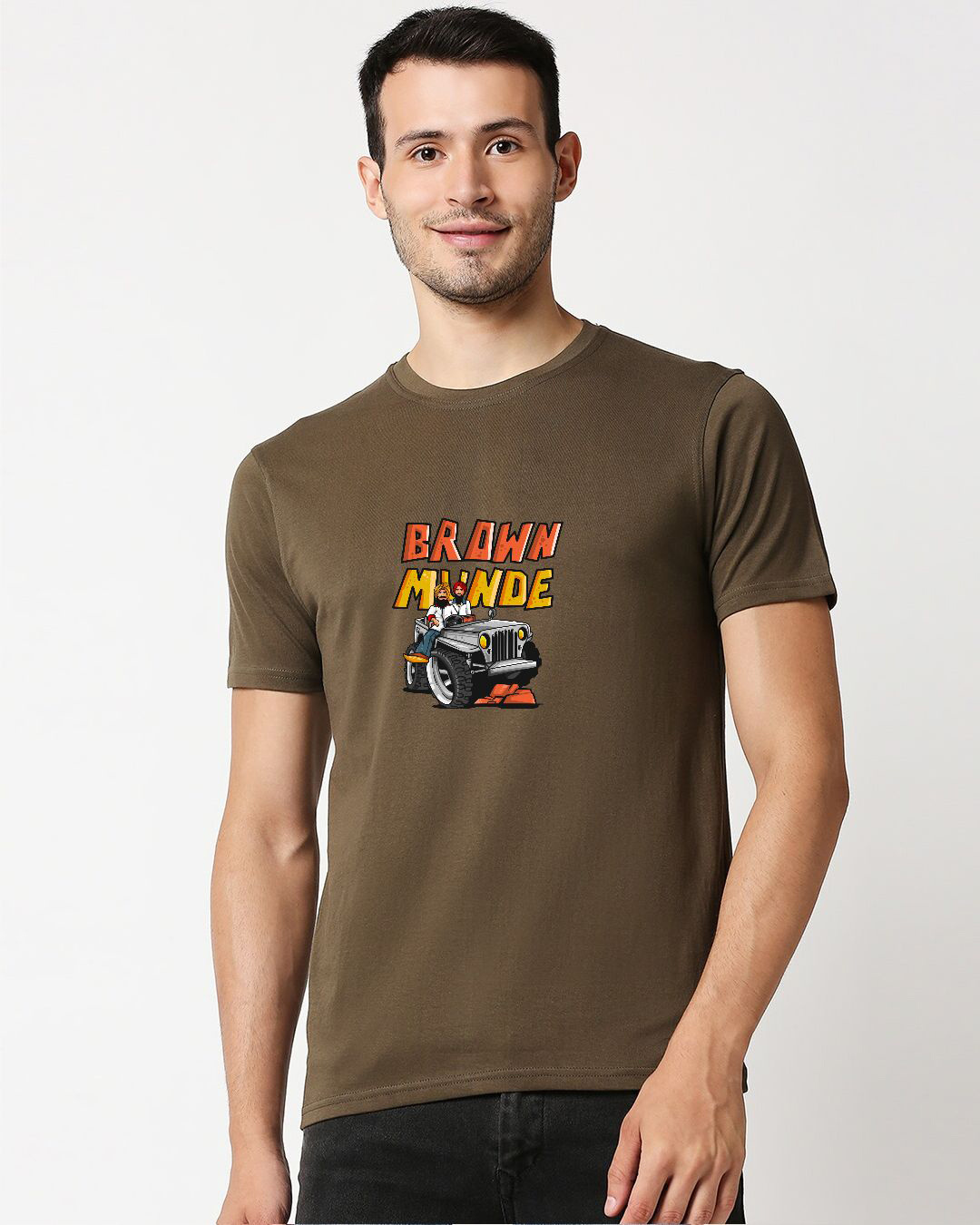 brown munde t shirt urban theka