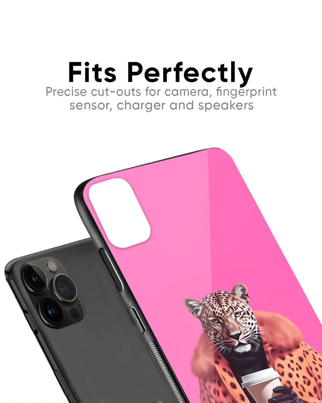 Shop Tiger In Winter Premium Glass Case for Apple iPhone 14 Pro Max (Shock Proof, Scratch Resistant)-Back
