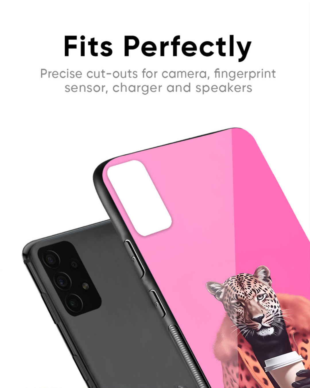 Shop Tiger In Winter Premium Glass Case for OnePlus 9R (Shock Proof, Scratch Resistant)-Back
