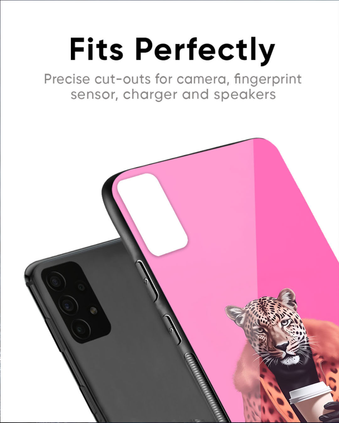 Shop Tiger In Winter Premium Glass Case for Oppo Reno11 5G(Shock Proof, Scratch Resistant)-Back