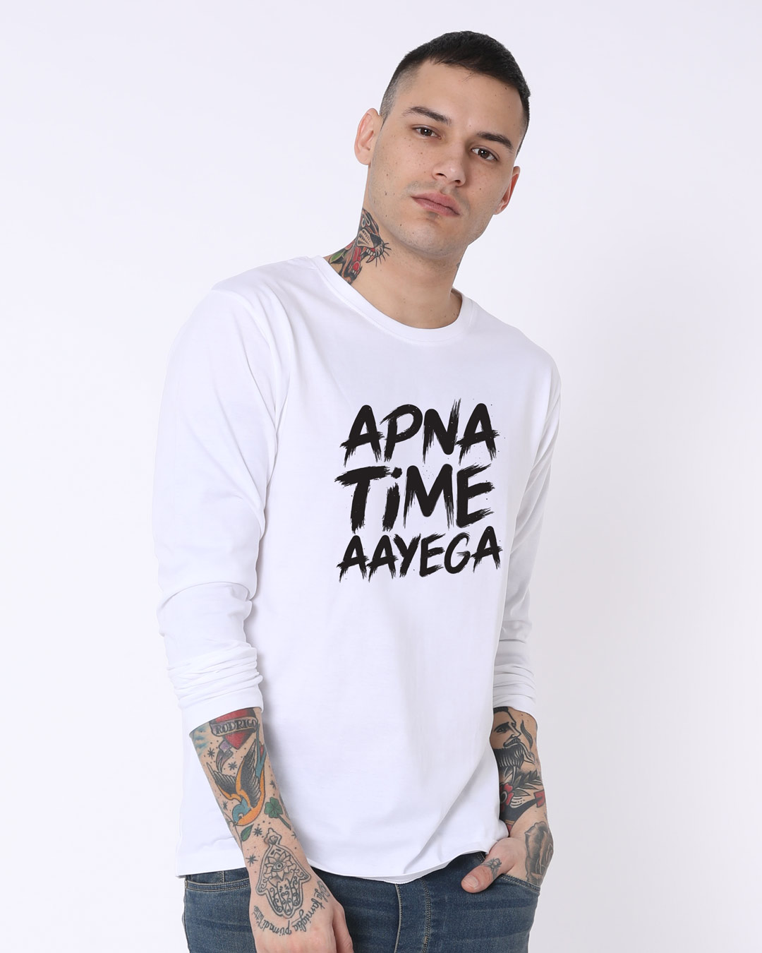 Shop Time Aayega Full Sleeve T-Shirt-Back