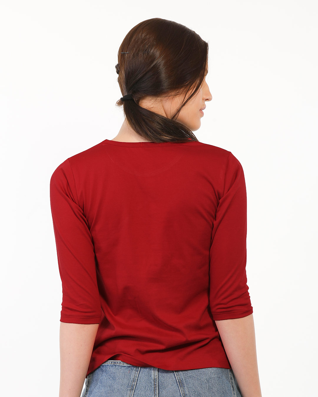 Shop Today Is A Fantastic Day Round Neck 3/4th Sleeve T-Shirt-Back