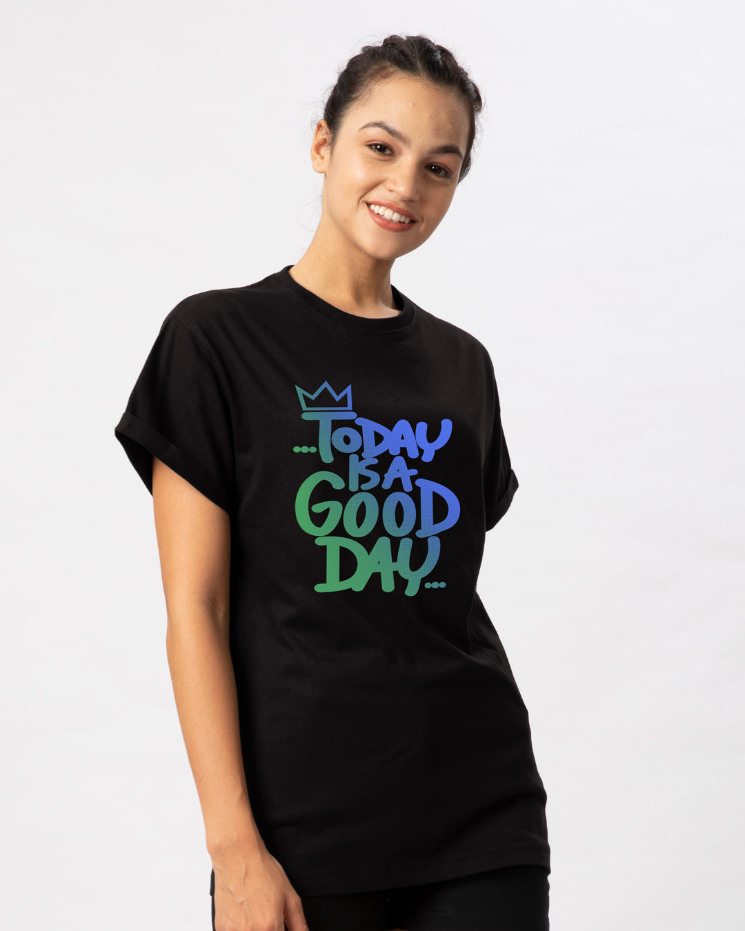 Shop Today Is A Good Day Boyfriend T-Shirt-Back