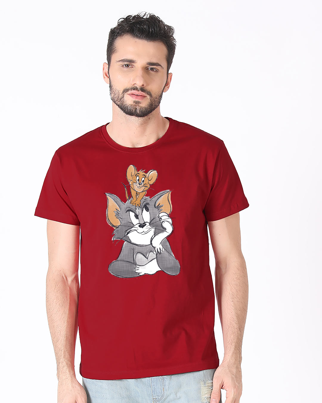 Shop Tom And Jerry Half Sleeve T-Shirt (TJL)-Back
