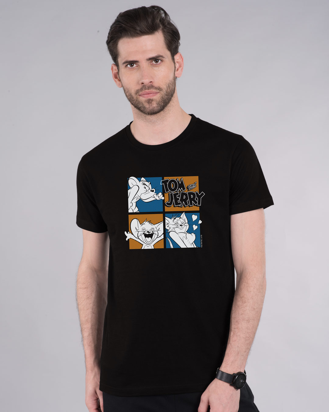 Shop Tom And Jerry Window Half Sleeve T-Shirt (TJL)-Back