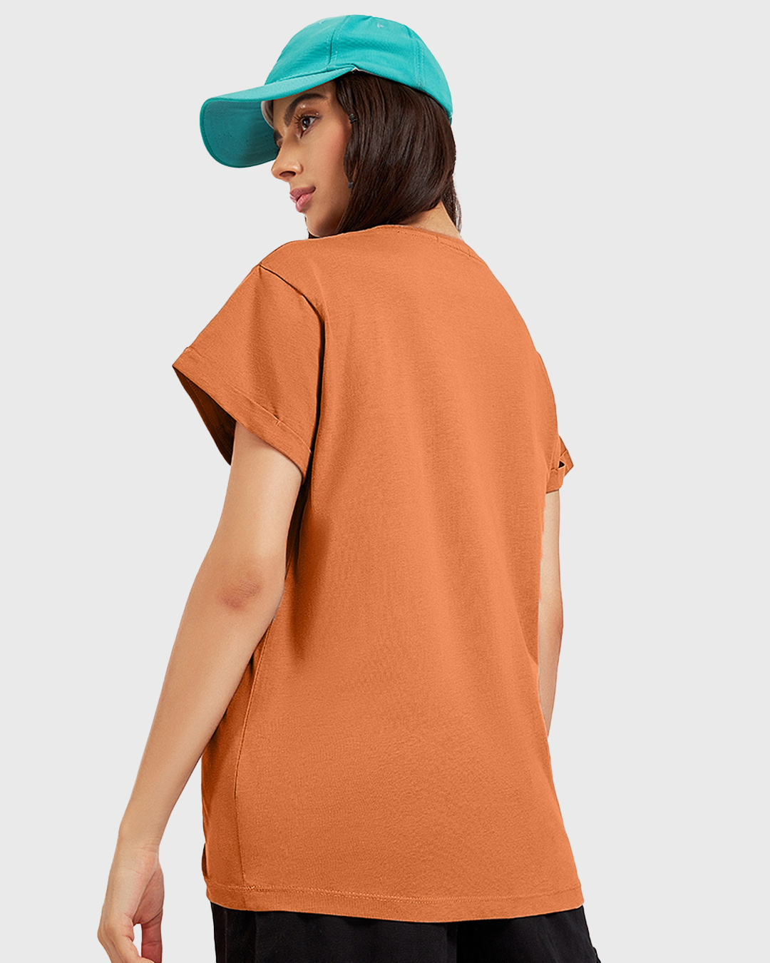 Shop Women's Orange Totally Koalified Graphic Printed Boyfriend T-shirt-Back