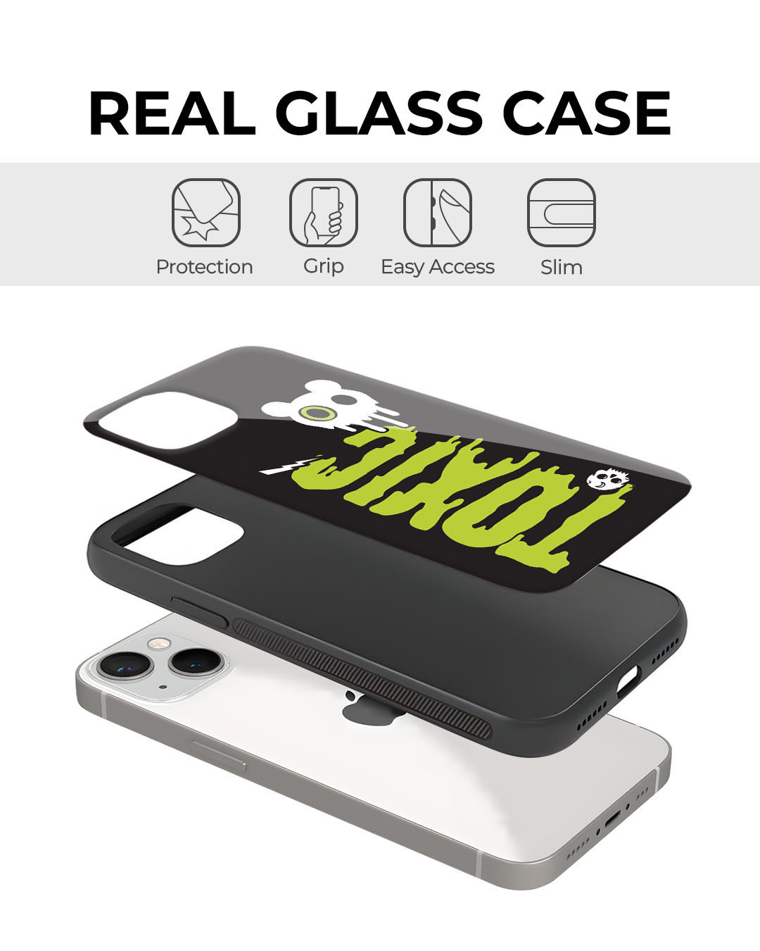 Shop Toxic Premium Glass Cover for Apple iPhone 13 Pro-Back