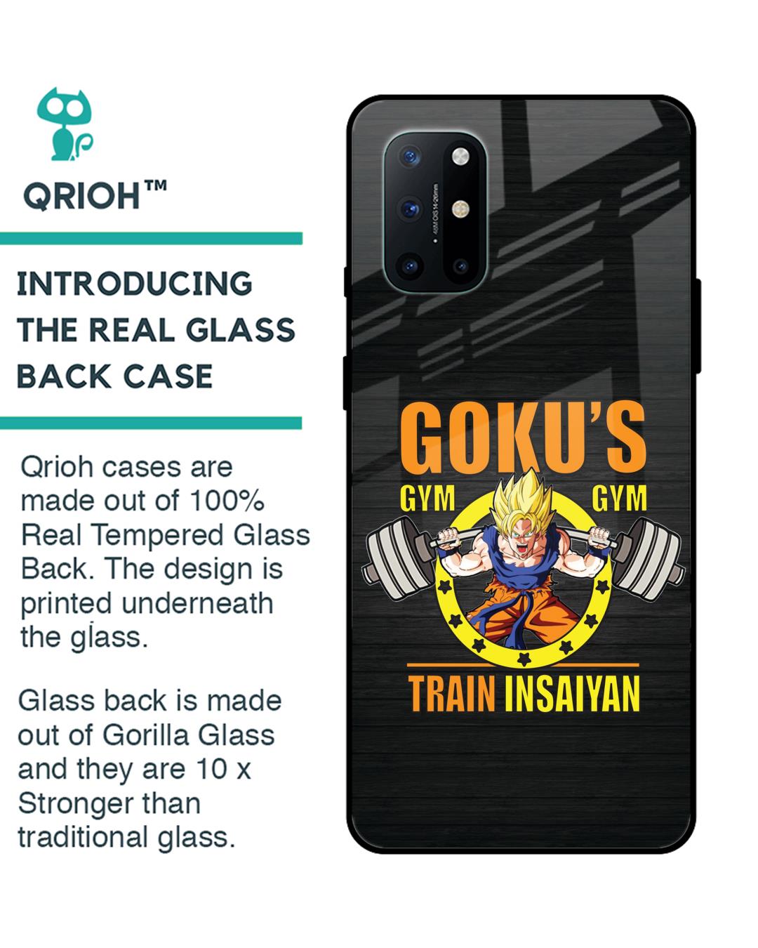 Shop Train Insaiyan Premium Glass Case for OnePlus 8T (Shock Proof,Scratch Resistant)-Back