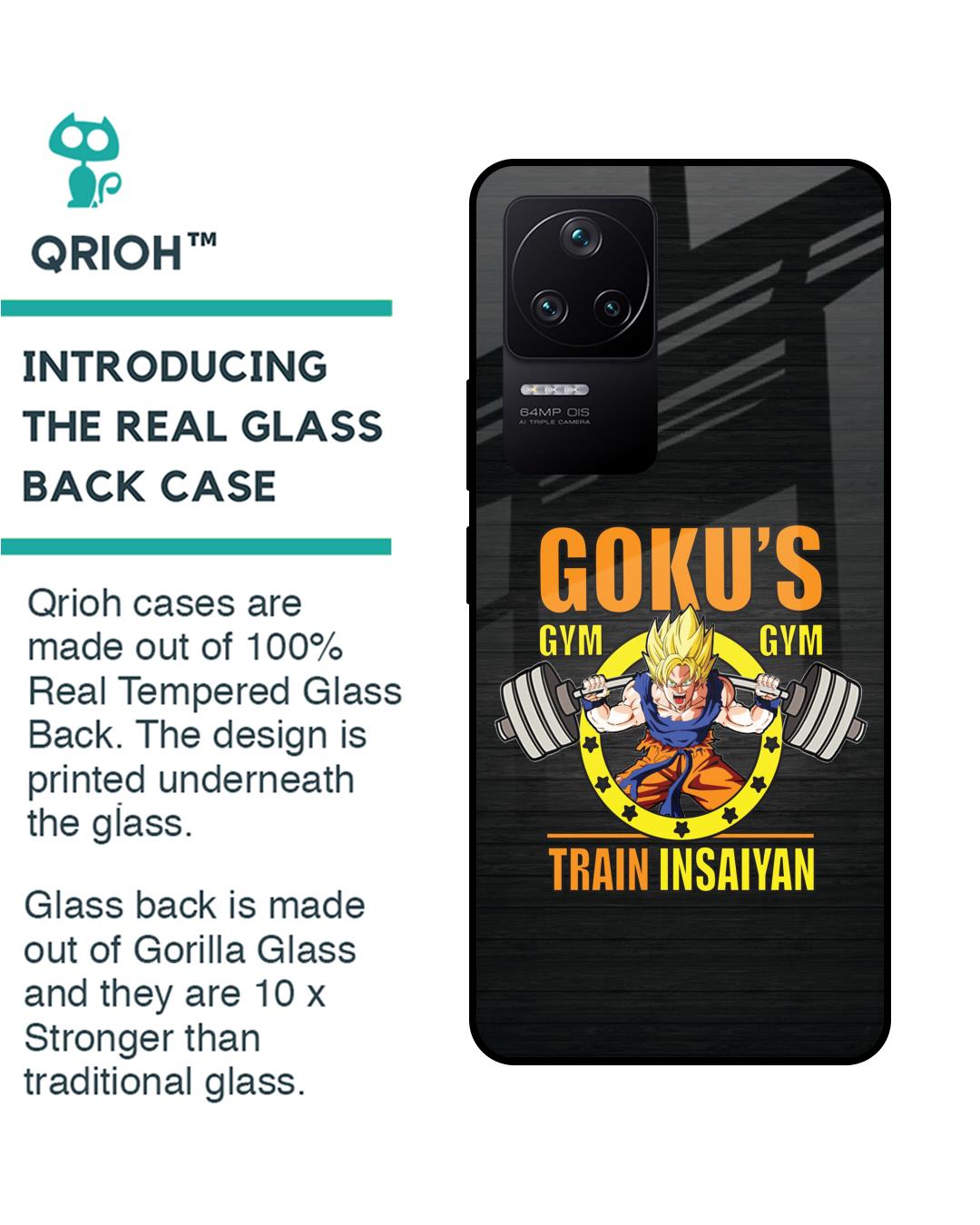 Shop Train Insaiyan Premium Glass Case for Poco F4 5G(Shock Proof, Scratch Resistant)-Back