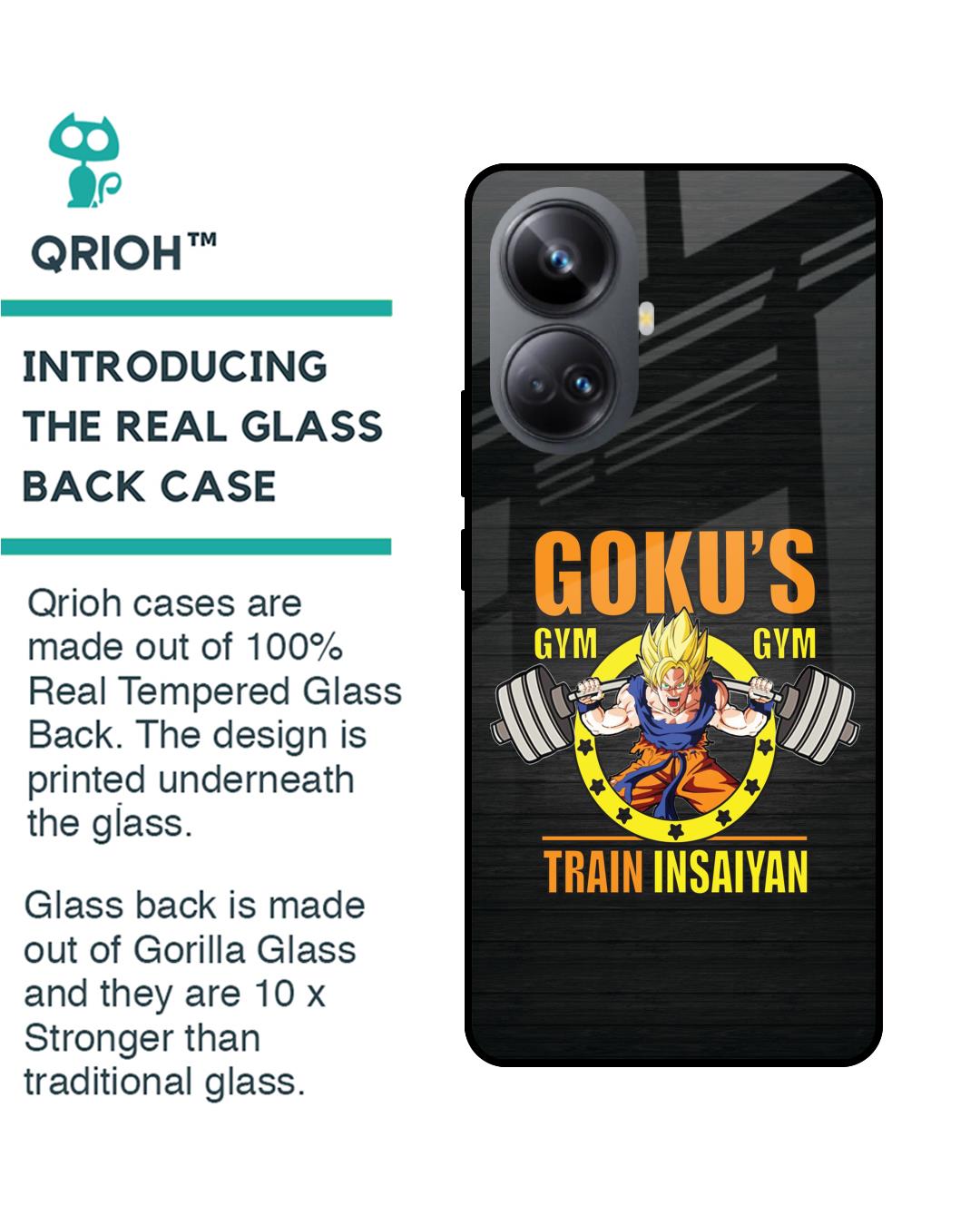Shop Train Insaiyan Premium Glass Case for Realme 10 Pro+ 5G(Shock Proof, Scratch Resistant)-Back