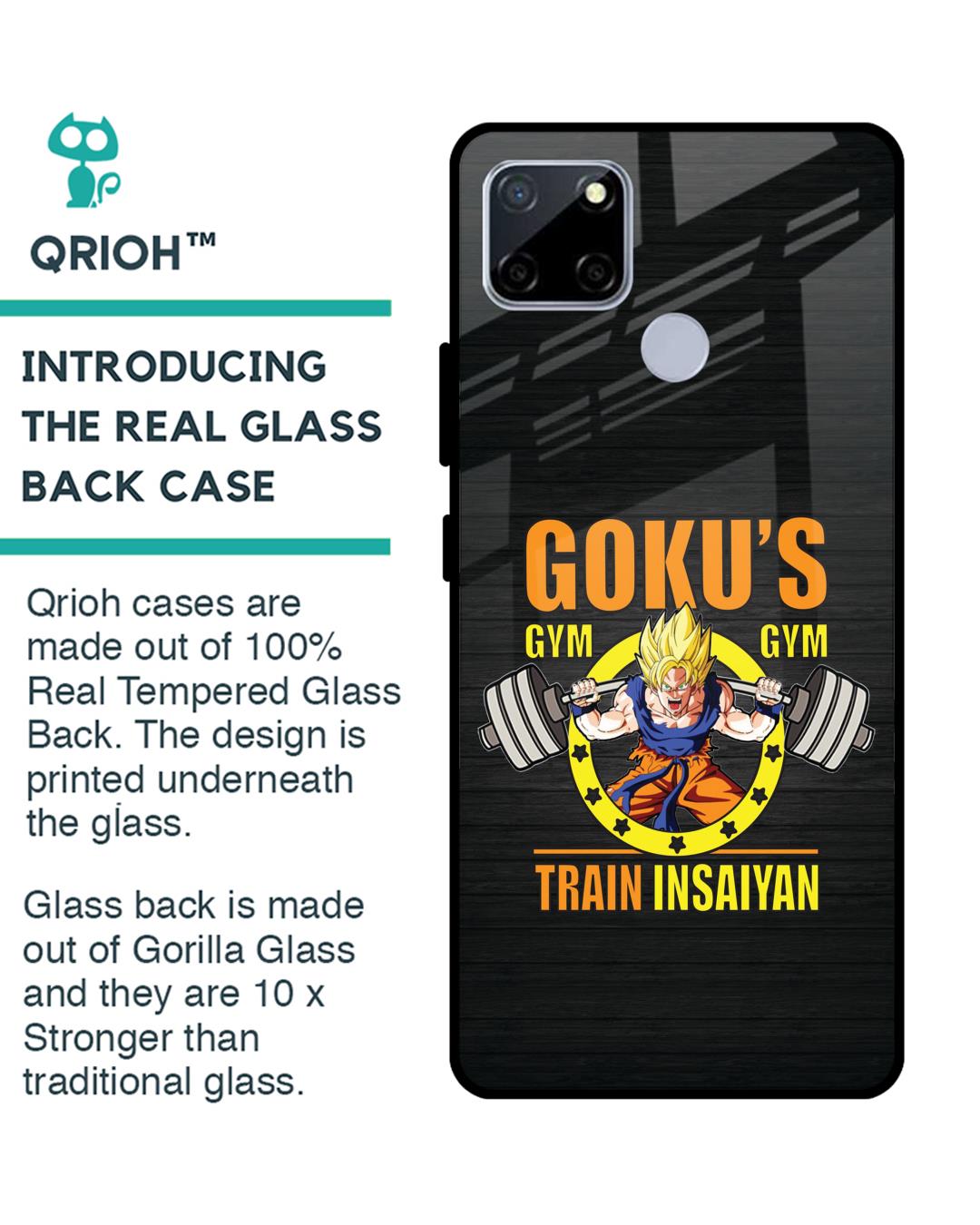 Shop Train Insaiyan Premium Glass Case for Realme C12 (Shock Proof, Scratch Resistant)-Back