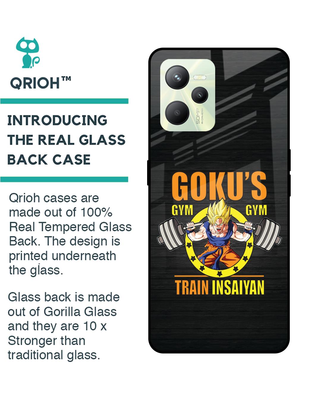Shop Train Insaiyan Premium Glass Case for Realme C35(Shock Proof, Scratch Resistant)-Back
