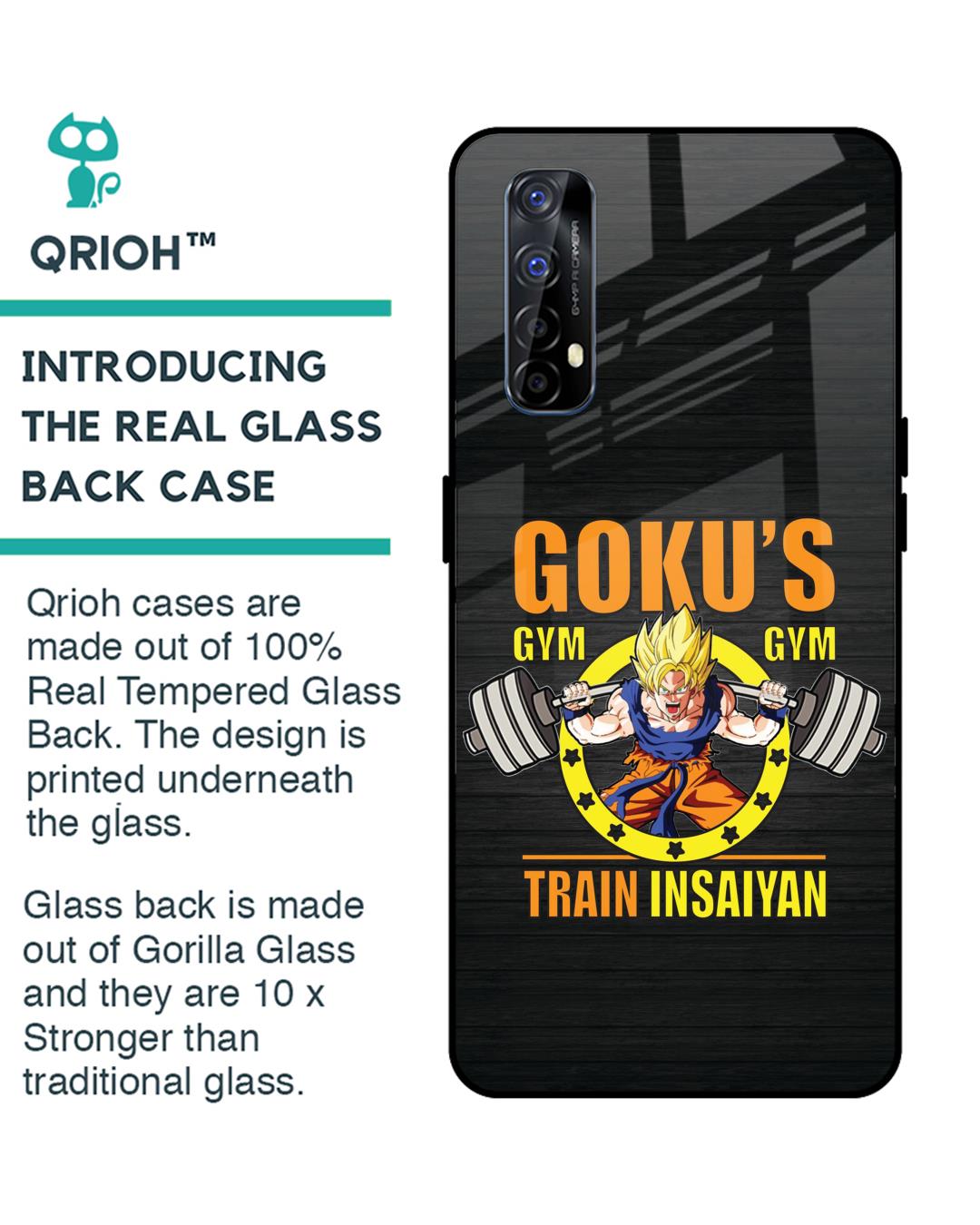 Shop Train Insaiyan Premium Glass Case for Realme Narzo 20 Pro (Shock Proof, Scratch Resistant)-Back
