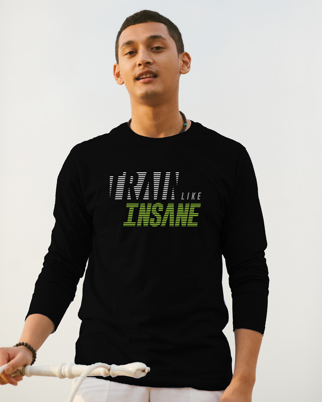 

Train Like Insane Full Sleeve T-Shirt Black Men' Printed Full Sleeve T-Shirt Bewakoof.com