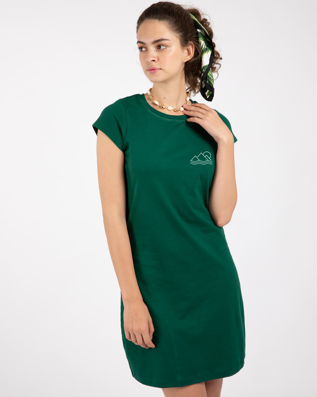 Shop Travel Minimal Single Jersey T-Shirt Dress-Back