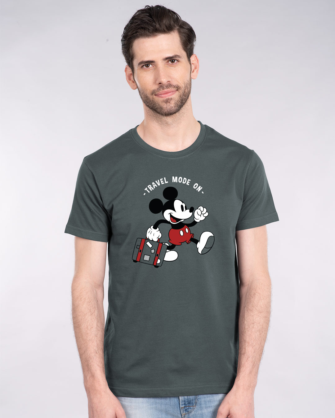 Shop Traveller Mickey Half Sleeve T-Shirt (DL)-Back