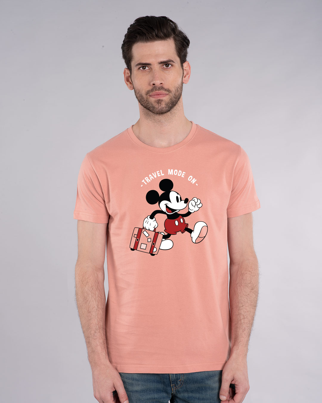 Shop Traveller Mickey Half Sleeve T-Shirt (DL)-Back