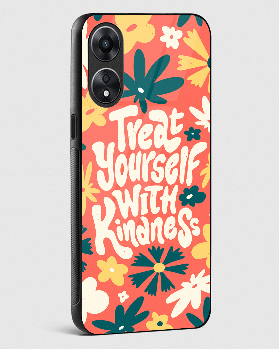 Shop Treat Yourself with Kindness Premium Glass Case for Oppo A78 5G-Back