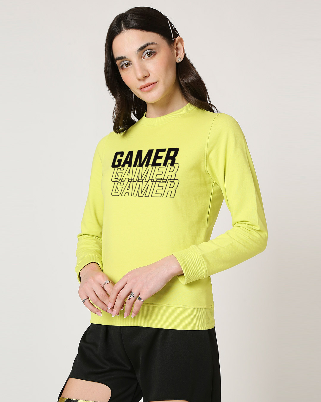 Shop Women's Tri Gamer Typography Sweater-Back