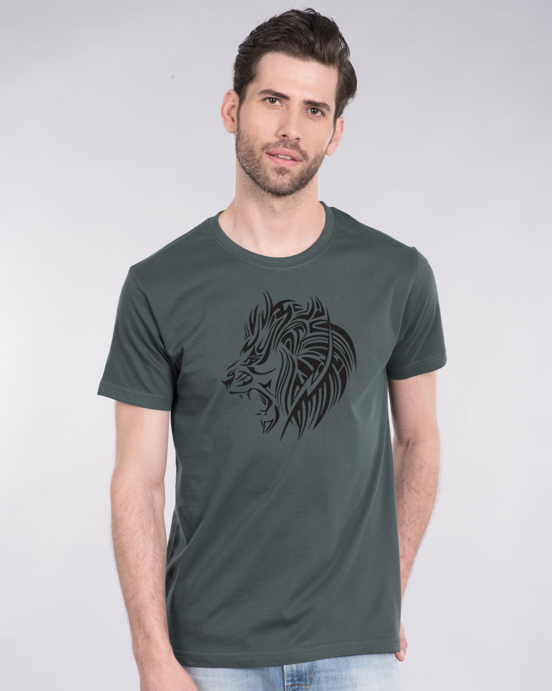 Shop Tribal Lion Half Sleeve T-Shirt-Back