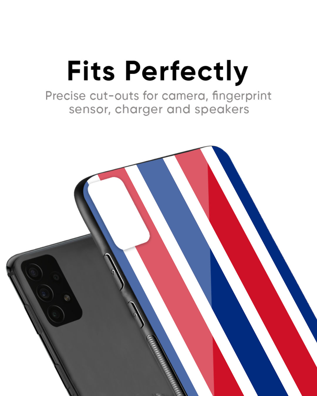 Shop Tricolor Flag Premium Glass Case for Google Pixel 6a (Shock Proof, Scratch Resistant)-Back