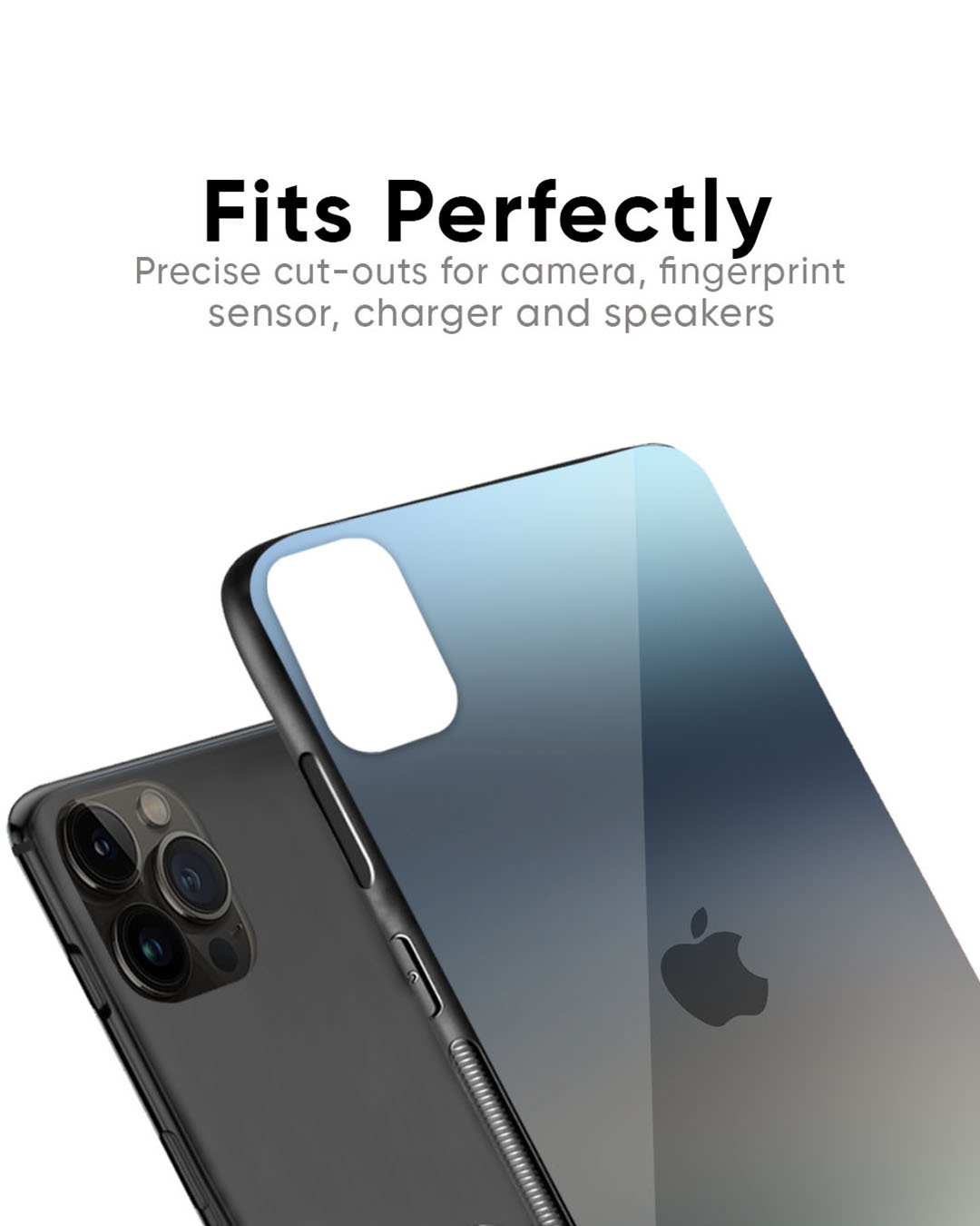 Shop Tricolor Ombre Premium Glass Case for Apple iPhone 7 Plus (Shock Proof, Scratch Resistant)-Back