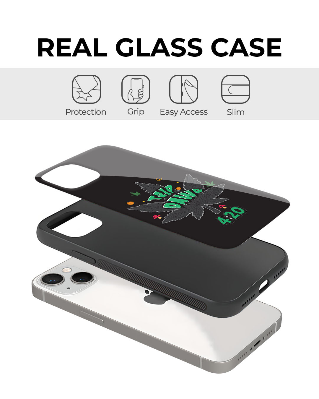 Shop Trip Dawg Premium Glass Cover for Apple iPhone 13 Pro-Back